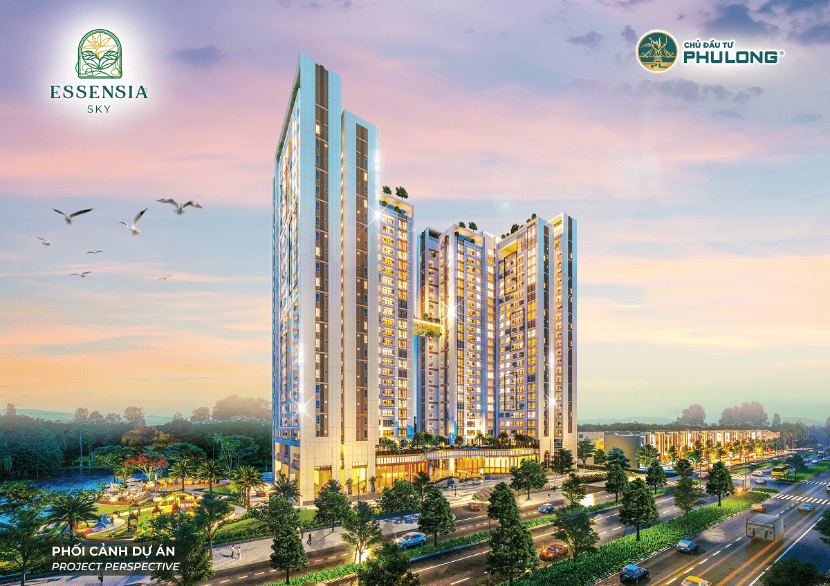 Phối cảnh hoàng hôn Essensia Sky