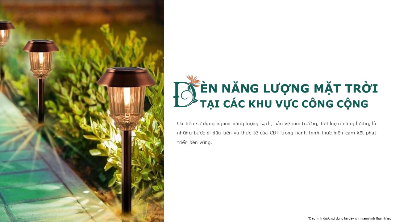 Đèn năng lượng mặt trời tại khu công cộng