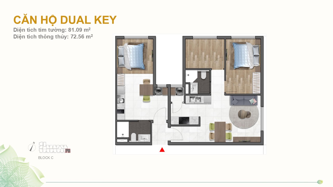 Layout căn Dual-key Dragon E-Home