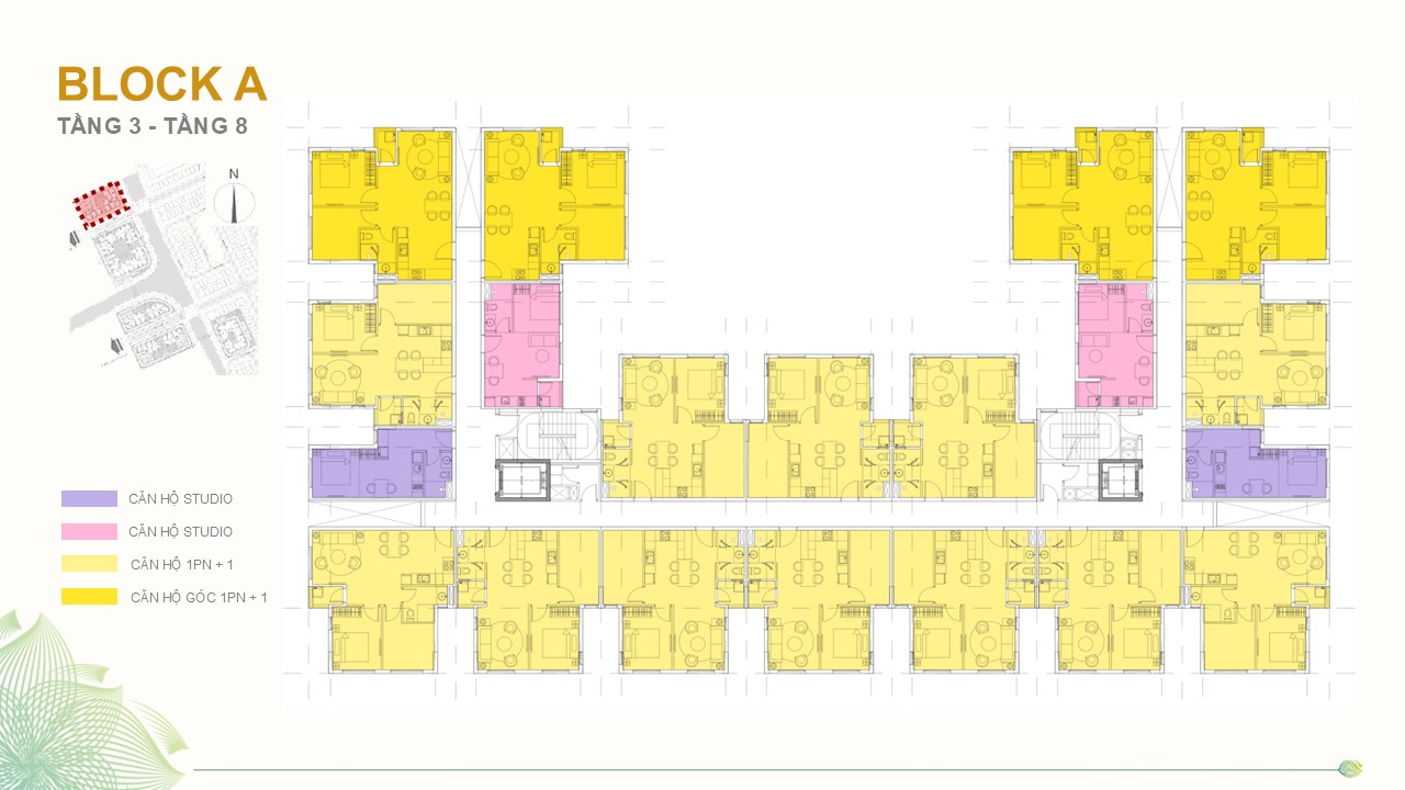 Mặt bằng tầng Block A dự án Dragon E-Home