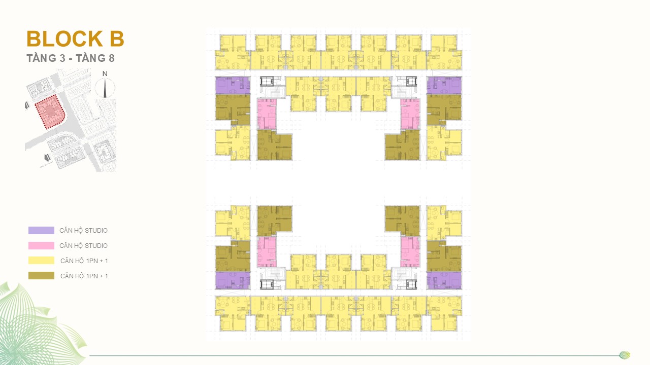 Mặt bằng tầng Block B dự án Dragon E-Home