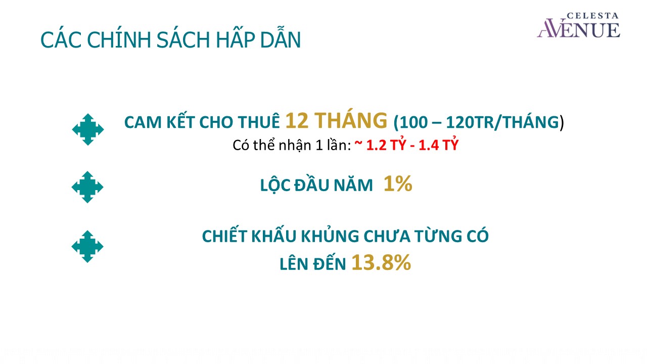 Chính sách bán hàng Celesta Avenue
