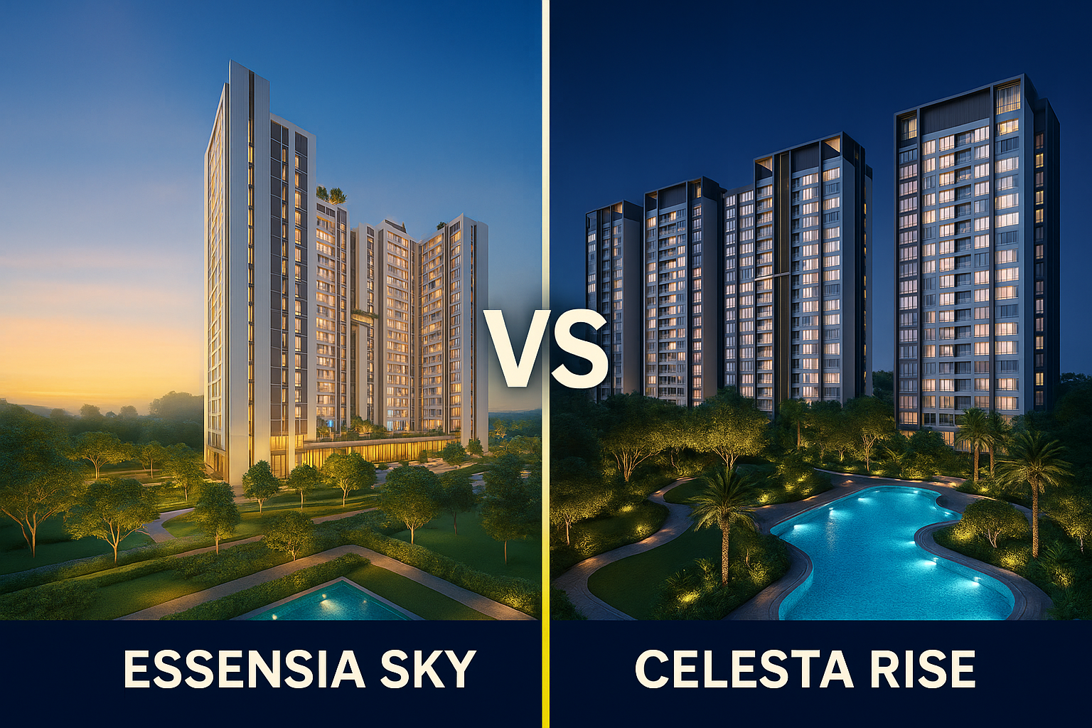 So sánh dự án Essensia Sky và Celesta Rise