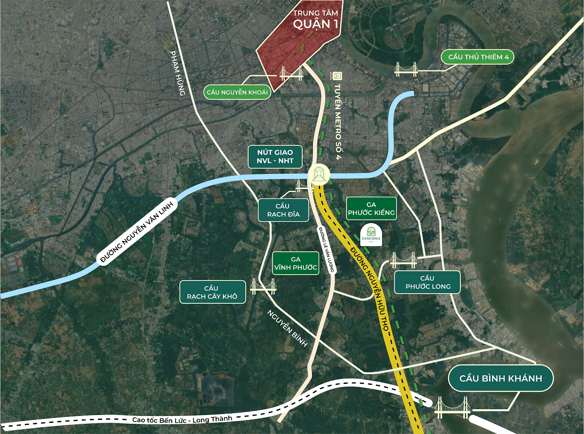 Quy hoạch hạ tầng dự án Essensia Crown