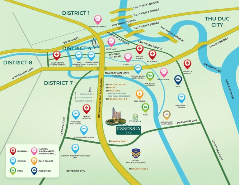 Vị trí dự án Essensia The Peak