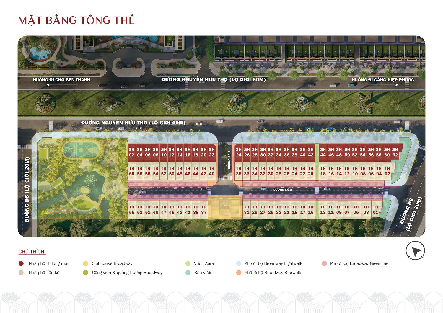 Mặt bằng tổng thể dự án Essensia Broadway