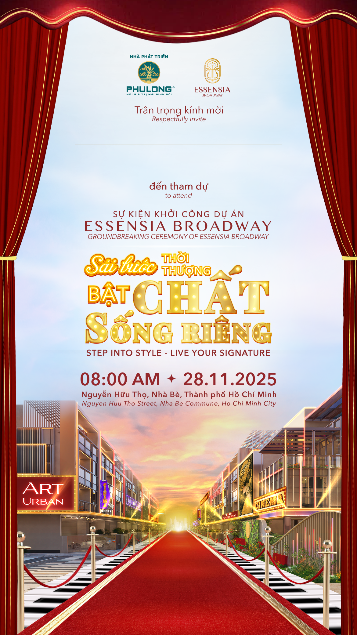 Thư mời Lễ khởi công dự án Essensia Broadway