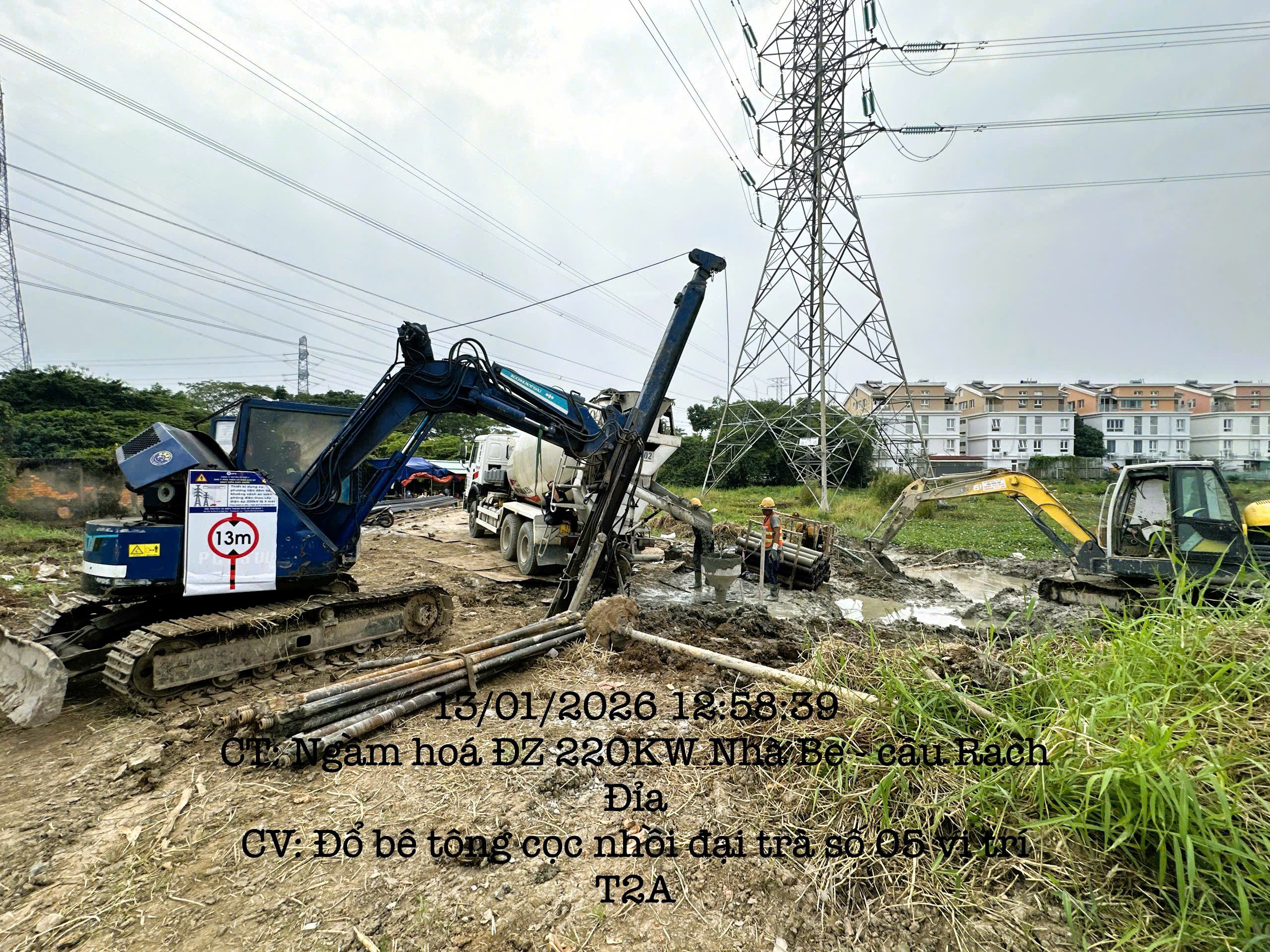 tiến độ dự án ngầm hóa đường dây điện 220kV Nhà Bè – Tao Đàn 14