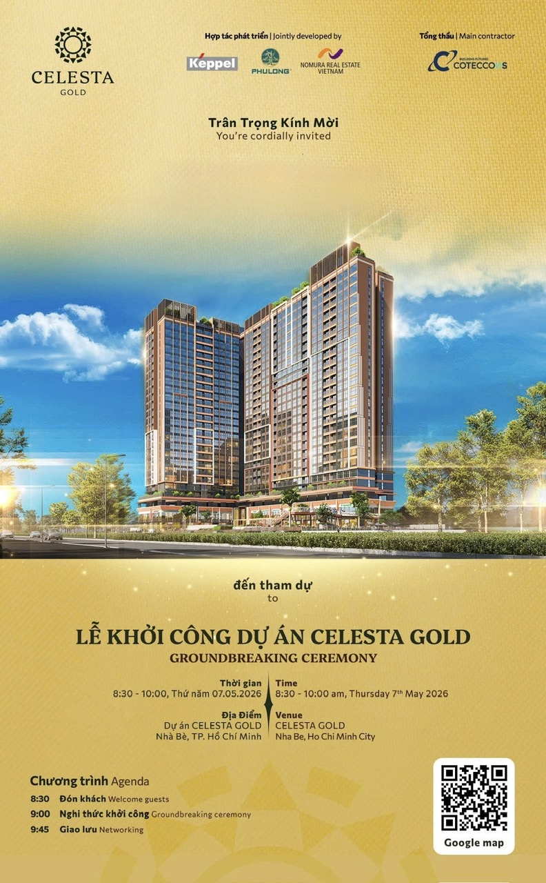 Thư mời tham dự lễ khởi công dự án Celesta Gold tại Nhà Bè