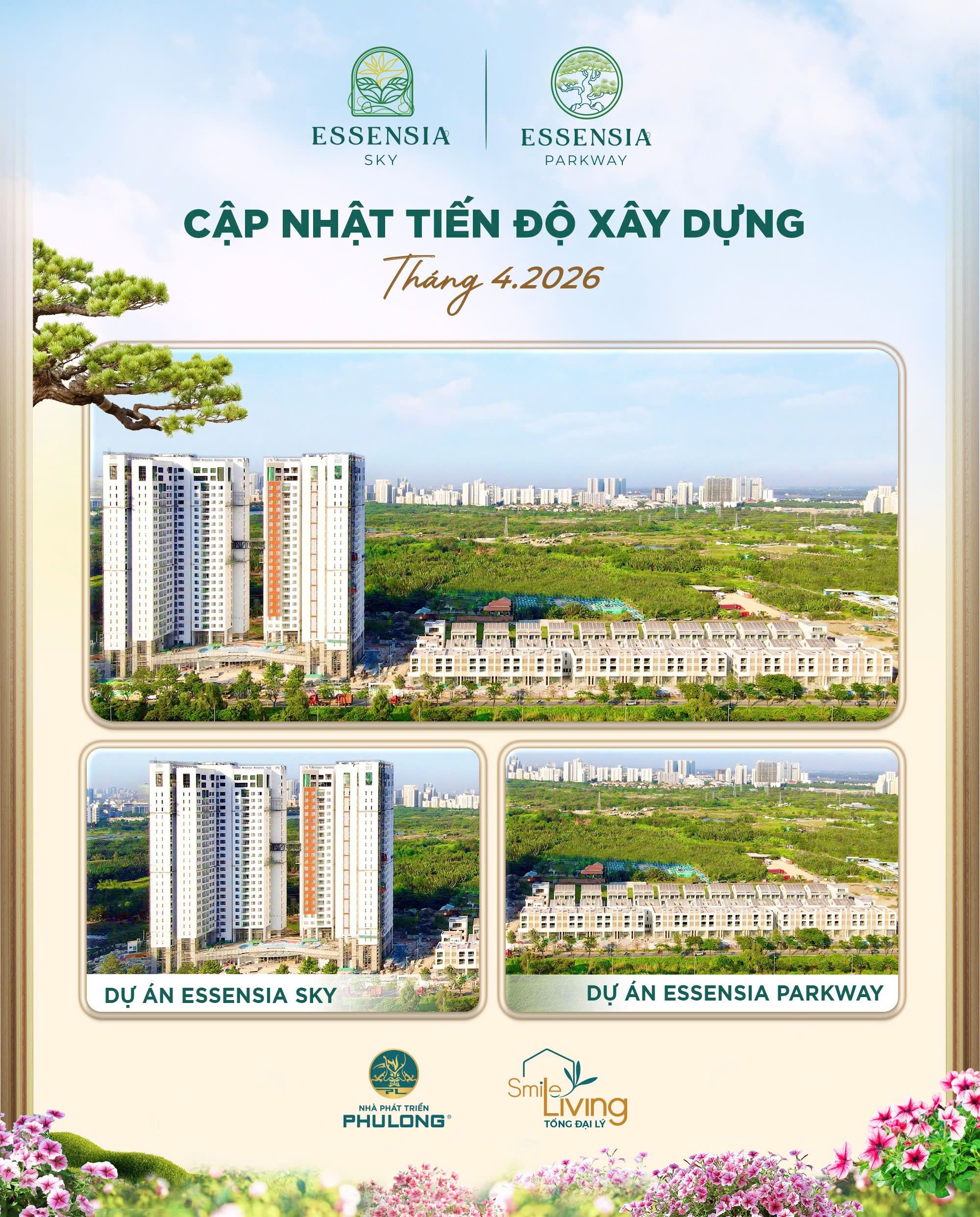 Tiến độ Essensia Nam Sài Gòn tháng 04/2026 đang hoàn thiện