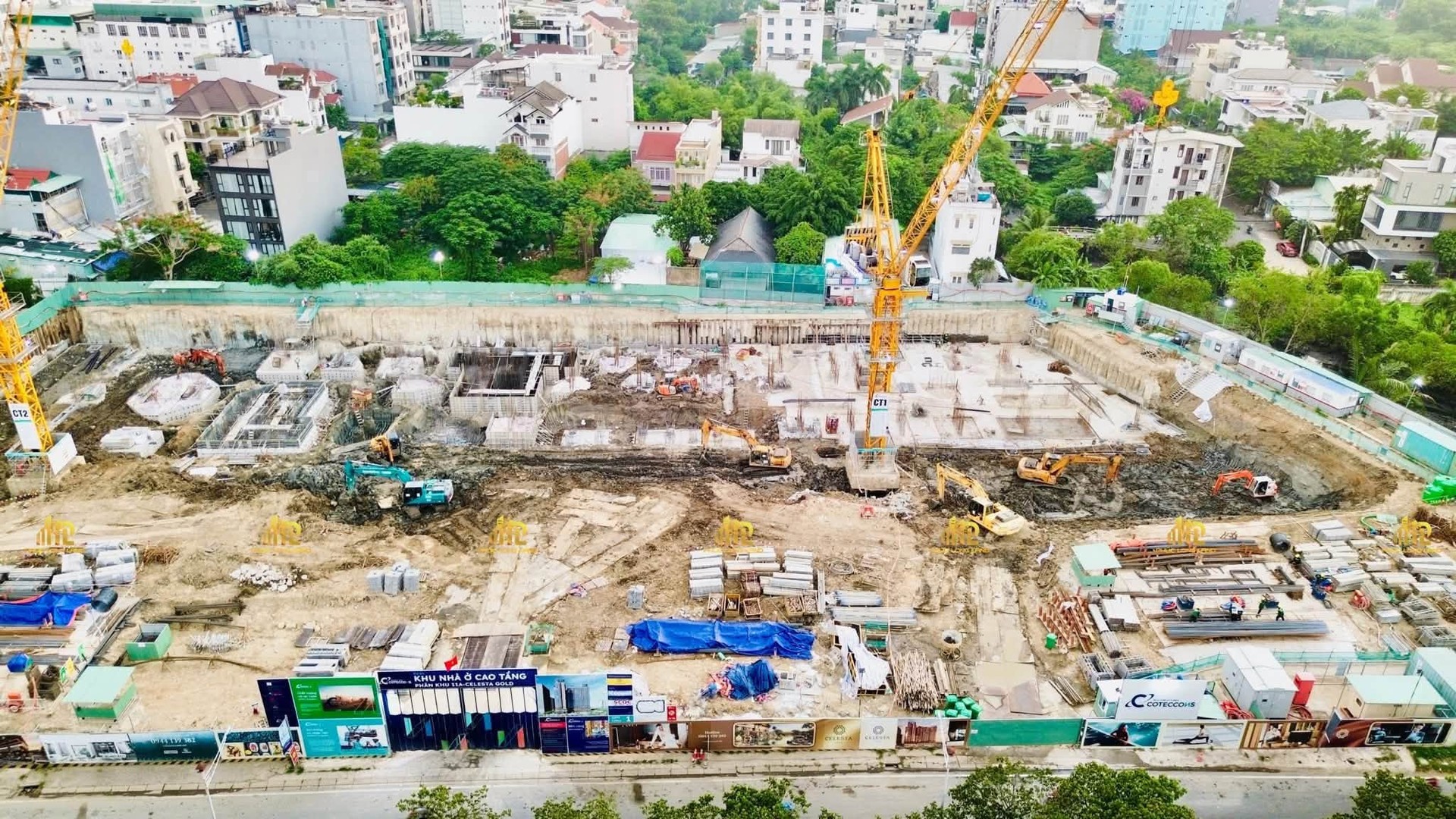 Công trường Celesta Gold thi công phần móng tháng 9/2026
