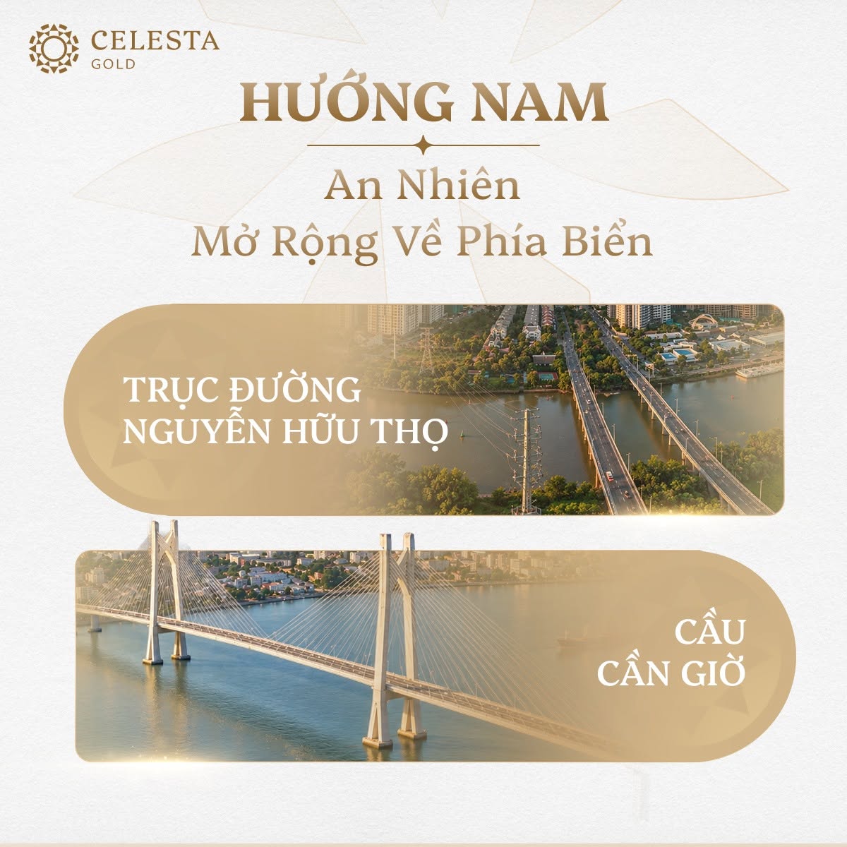 Kết nối hướng Nam Celesta Gold qua Nguyễn Hữu Thọ và cầu Cần Giờ
