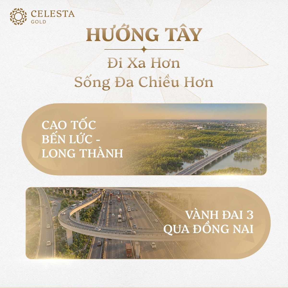 Kết nối hướng Tây Celesta Gold qua cao tốc Bến Lức Long Thành