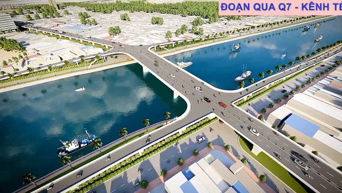 Phối cảnh tổng thể dự án Cầu đường Nguyễn Khoái TP.HCM