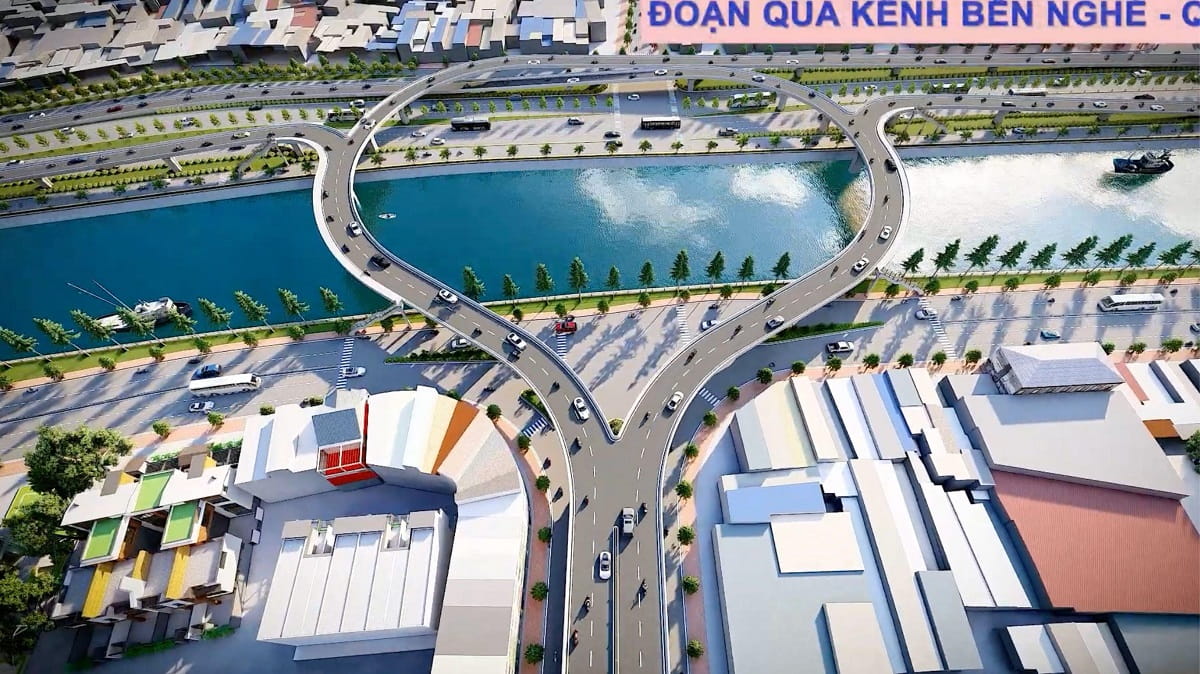 Phối cảnh Cầu đường Nguyễn Khoái kết nối đại lộ Võ Văn Kiệt