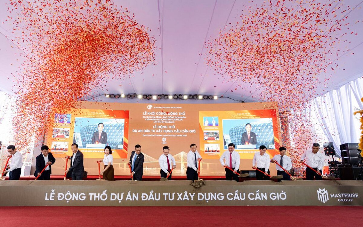 Lễ động thổ dự án cầu Cần Giờ ngày 15 tháng 1 năm 2026